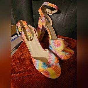 BAMBOO Colorful Tie-Dye Heels